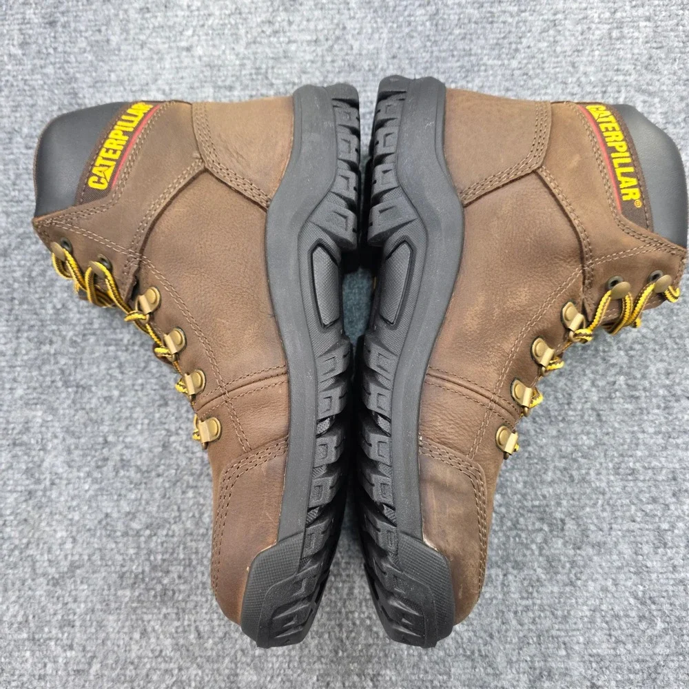 Caterpillar Outline Steel Toe Work Boot‎ Men's Size 7 NIB Seal Brown